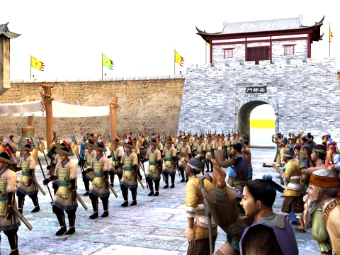 Ancient army 3D Model