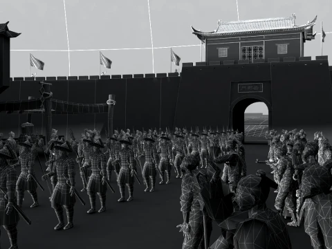 Ancient army 3D Model