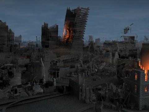 Urban ruins 3D Model