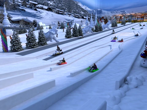 Ski resort 3D Model