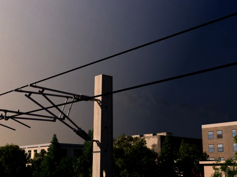 Rede el&eacute;trica Modelo 3D