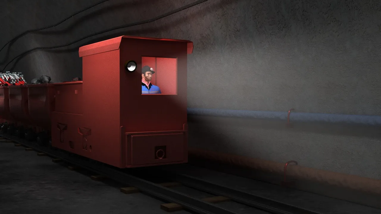 Animação de mineração de carvão Modelo 3D .c4d .max .obj .3ds .fbx .stl .blend