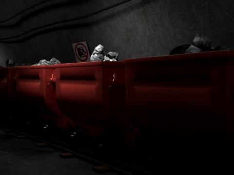 Anima&ccedil;&atilde;o de minera&ccedil;&atilde;o de carv&atilde;o Modelo 3D