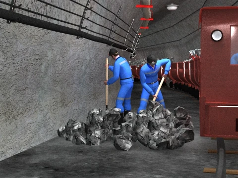 Anima&ccedil;&atilde;o de minera&ccedil;&atilde;o de carv&atilde;o Modelo 3D