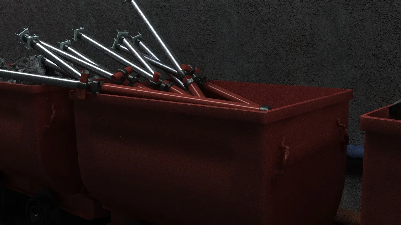 Coal mining animation 3D Model .c4d .max .obj .3ds .fbx .stl .blend 