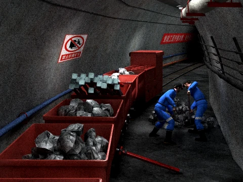 Anima&ccedil;&atilde;o de minera&ccedil;&atilde;o de carv&atilde;o Modelo 3D