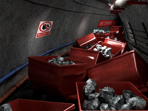 Anima&ccedil;&atilde;o de minera&ccedil;&atilde;o de carv&atilde;o Modelo 3D