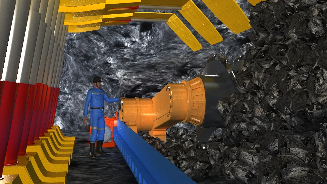 Coal mining animation 3D Model .c4d .max .obj .3ds .fbx .stl .blend 