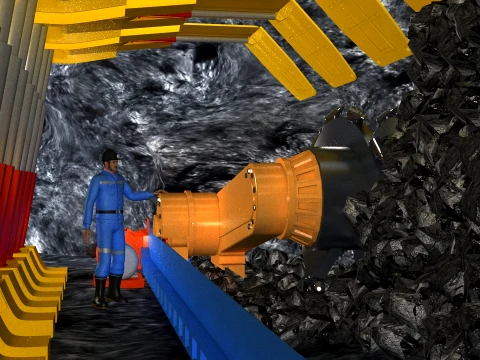 Anima&ccedil;&atilde;o de minera&ccedil;&atilde;o de carv&atilde;o Modelo 3D