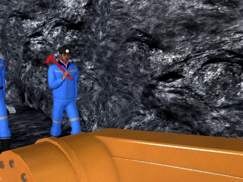 Anima&ccedil;&atilde;o de minera&ccedil;&atilde;o de carv&atilde;o Modelo 3D