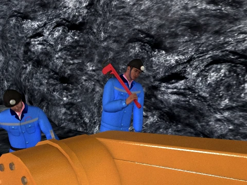 Anima&ccedil;&atilde;o de minera&ccedil;&atilde;o de carv&atilde;o Modelo 3D