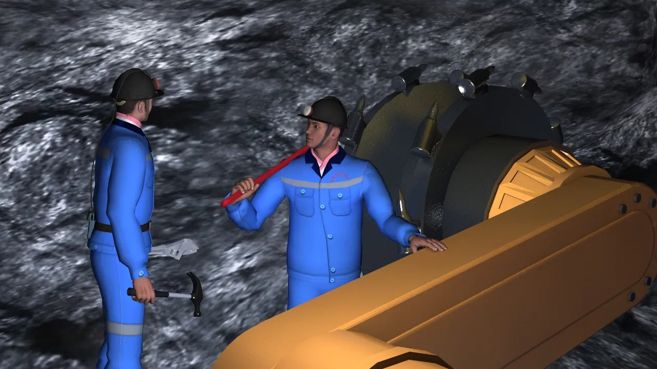 Anima&ccedil;&atilde;o de minera&ccedil;&atilde;o de carv&atilde;o Modelo 3D .c4d .max .obj .3ds .fbx .stl .blend 
