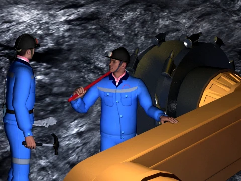Anima&ccedil;&atilde;o de minera&ccedil;&atilde;o de carv&atilde;o Modelo 3D