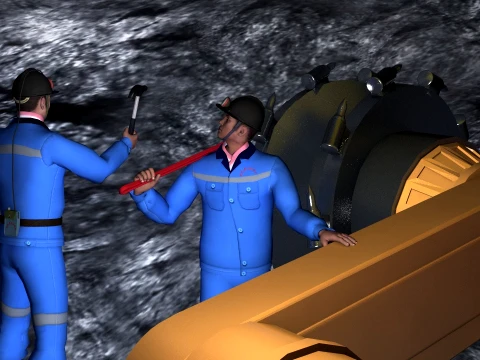 Anima&ccedil;&atilde;o de minera&ccedil;&atilde;o de carv&atilde;o Modelo 3D
