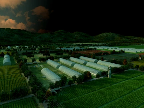 Terras agr&iacute;colas Modelo 3D