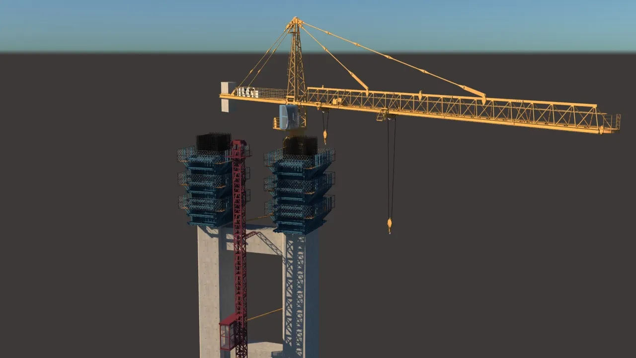 Build a bridge 3D Model .c4d .max .obj .3ds .fbx .stl .blend 