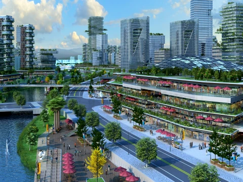 Cidade Verde Modelo 3D