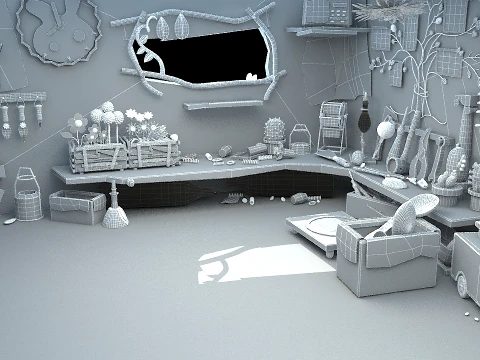 Sala de armazenamento Modelo 3D