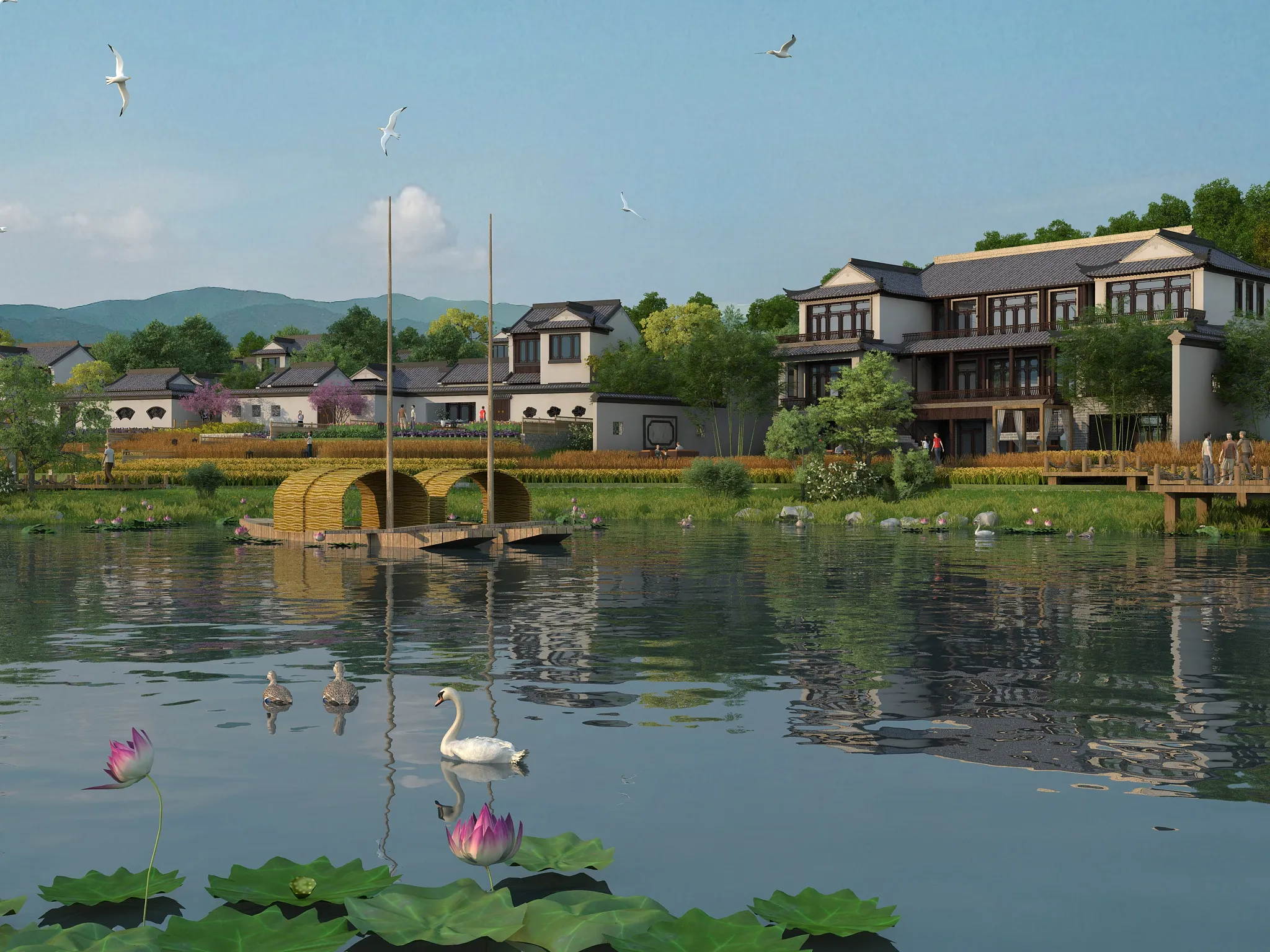 Ancient town 3D Model .c4d .max .obj .3ds .fbx .stl .blend 