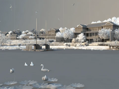 Ancient town 3D Model