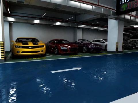 Parking lot 3D Model