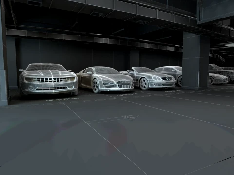 Parking lot 3D Model