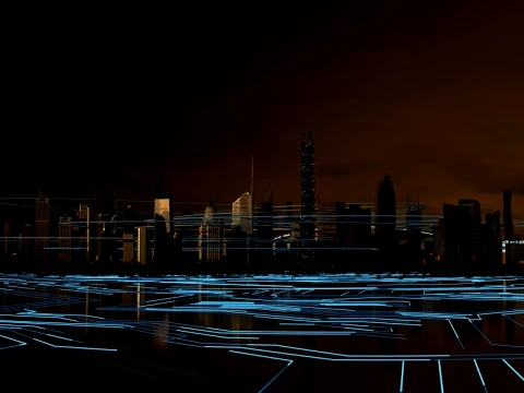 Cidade tecnol&oacute;gica Modelo 3D
