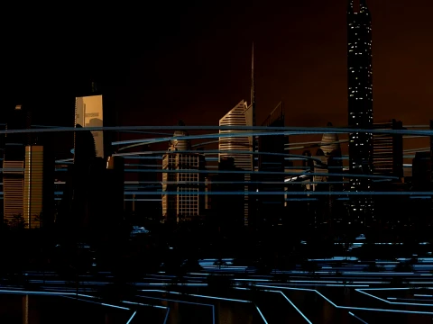 Tech City 3D Model