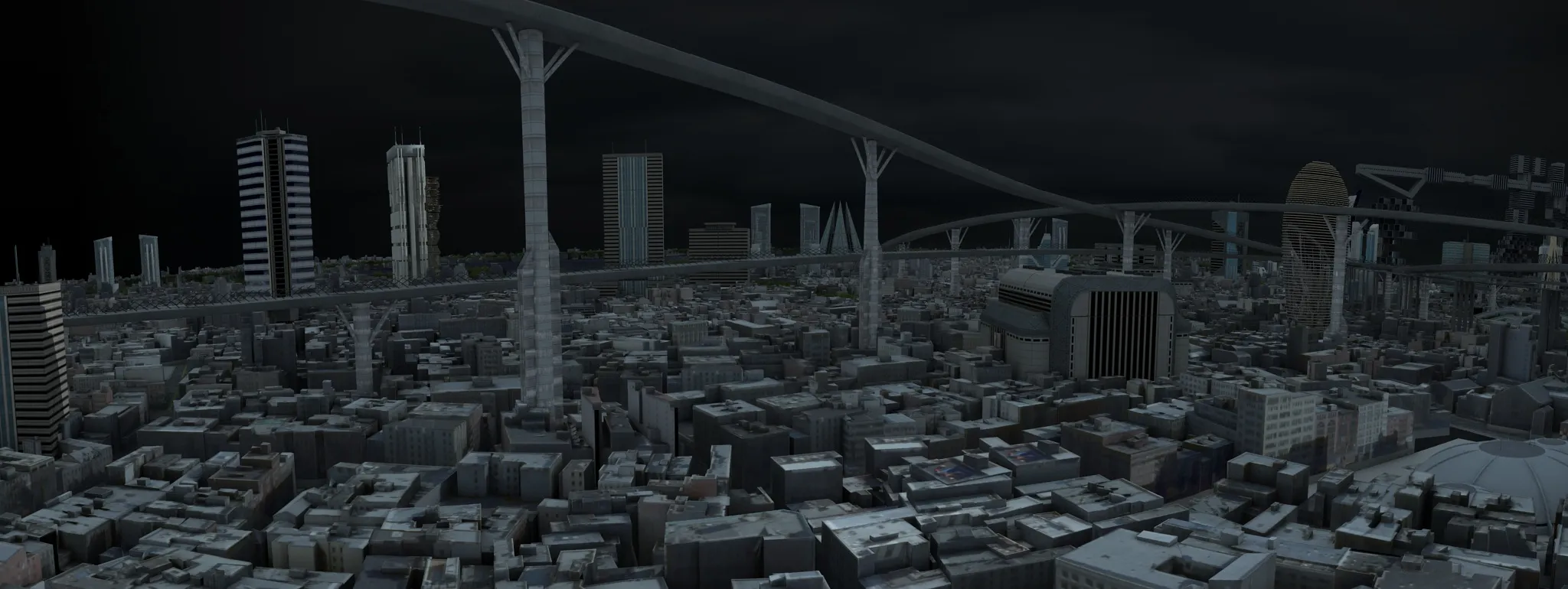 Tech City 3D Model .c4d .max .obj .3ds .fbx .stl .blend 