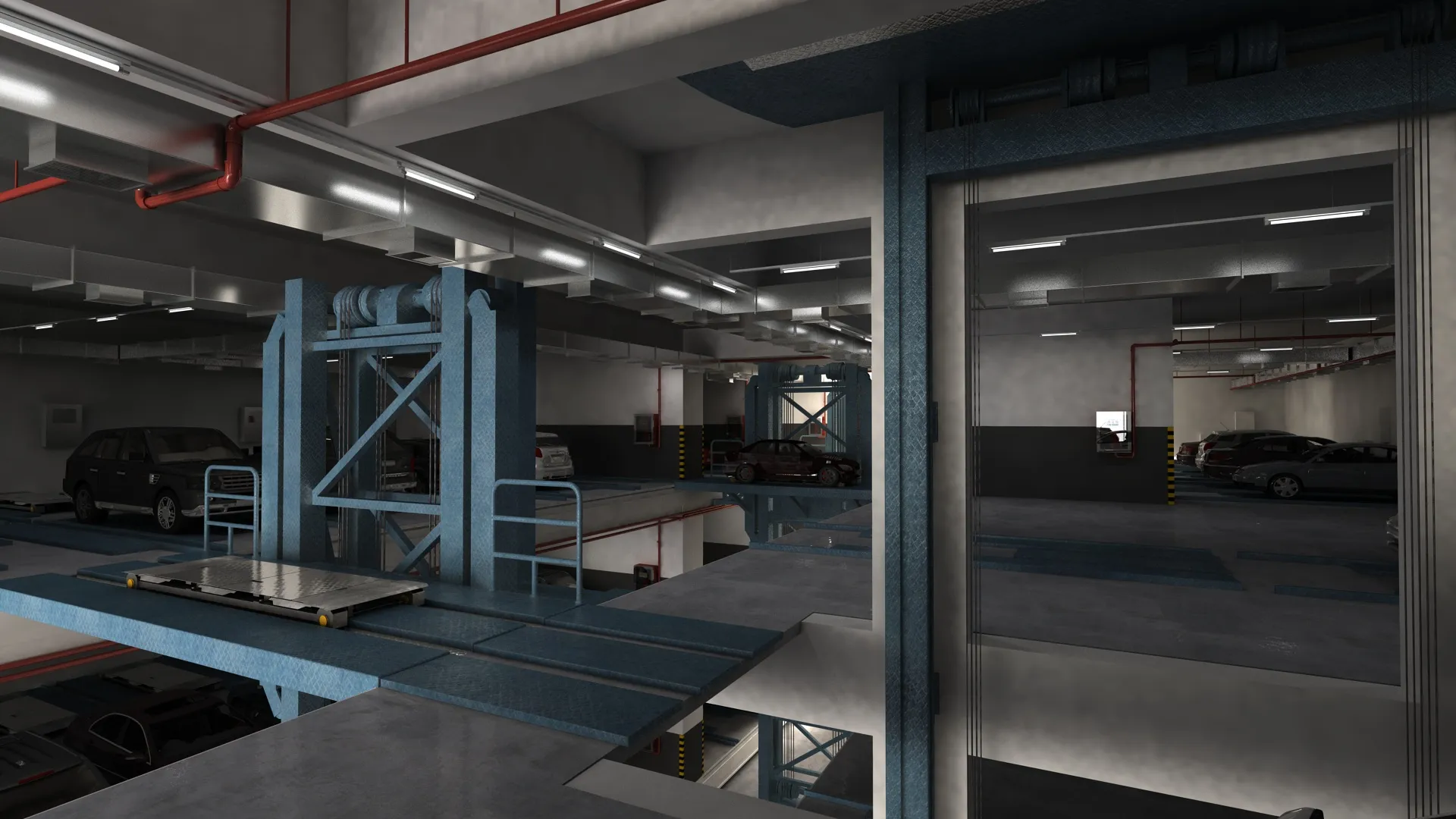 Parking lot 3D Model .c4d .max .obj .3ds .fbx .stl .blend 