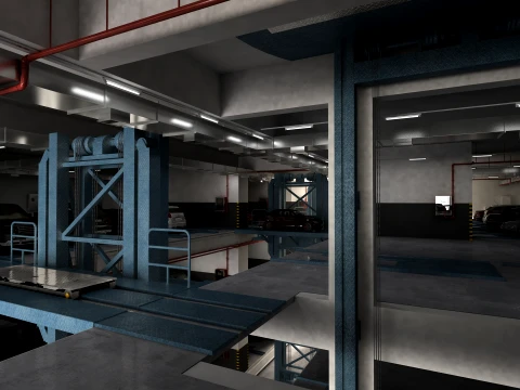 Estacionamento Modelo 3D