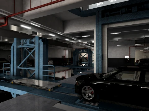Parking lot 3D Model