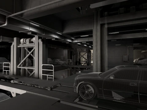 Parking lot 3D Model
