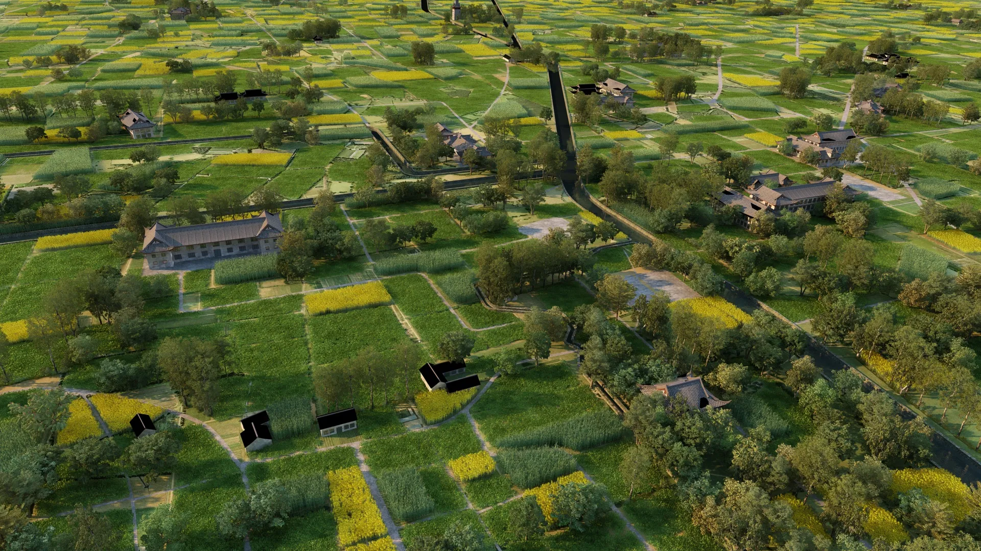 Village 3D Model .c4d .max .obj .3ds .fbx .stl .blend 