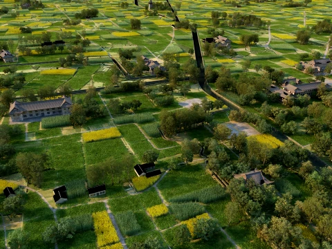 Villaggio Modello 3D