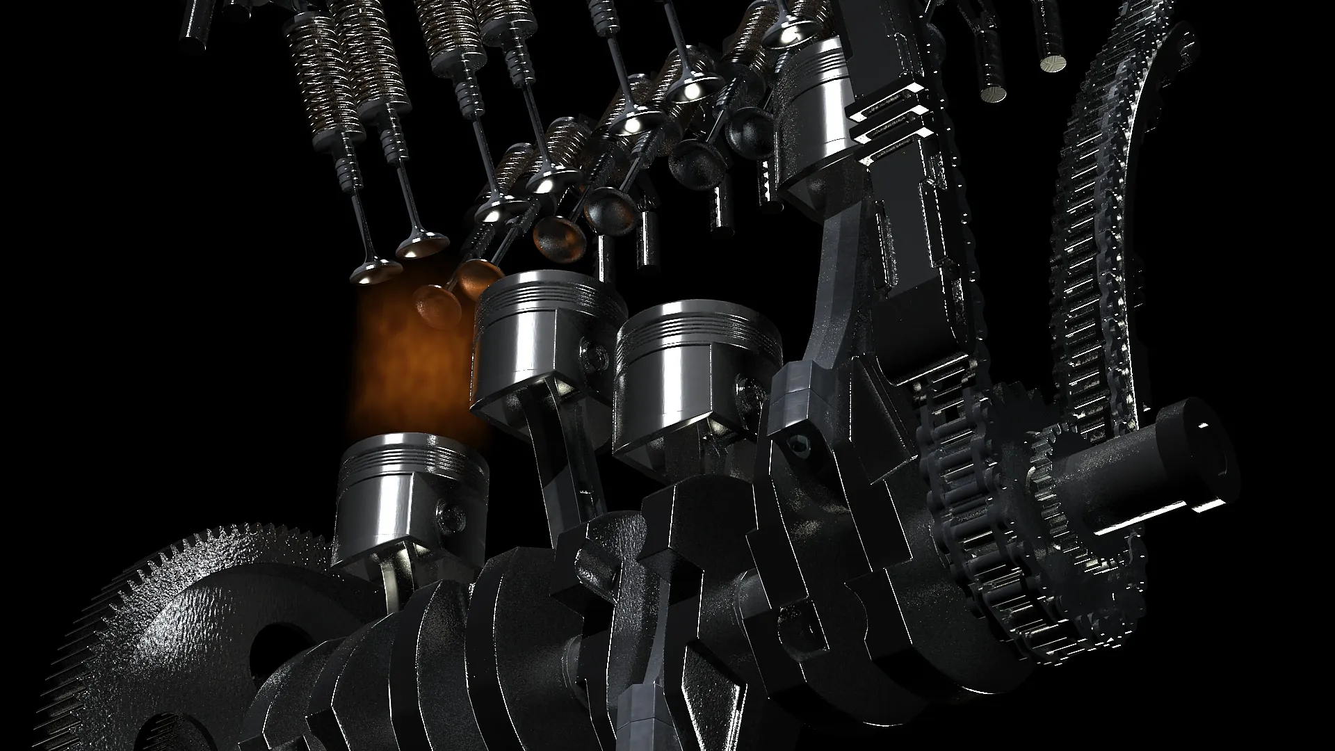 Engine animation 3D Model .c4d .max .obj .3ds .fbx .stl .blend 