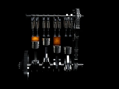 Engine animation 3D Model