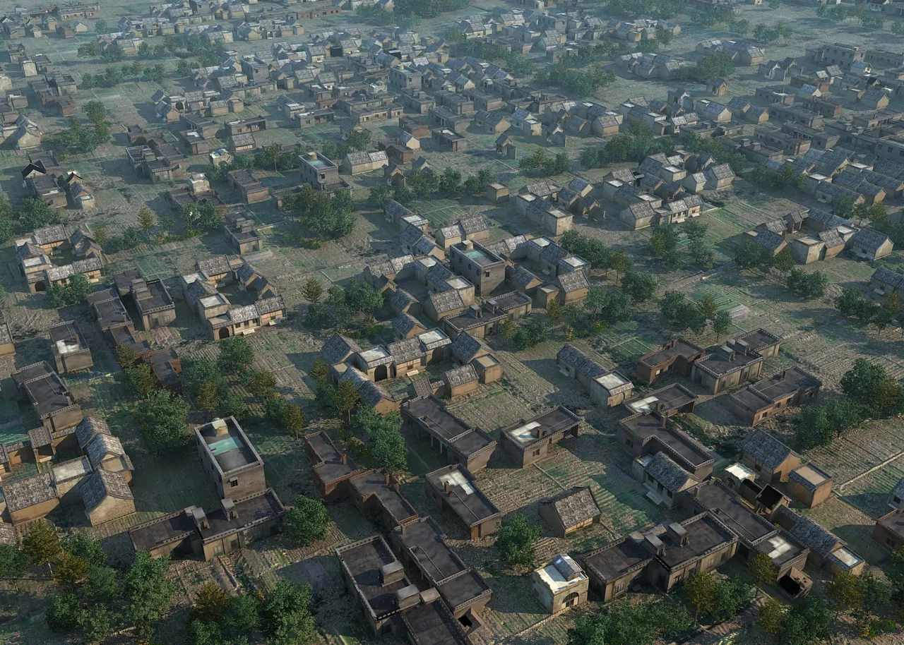 Village 3D Model .c4d .max .obj .3ds .fbx .stl .blend 
