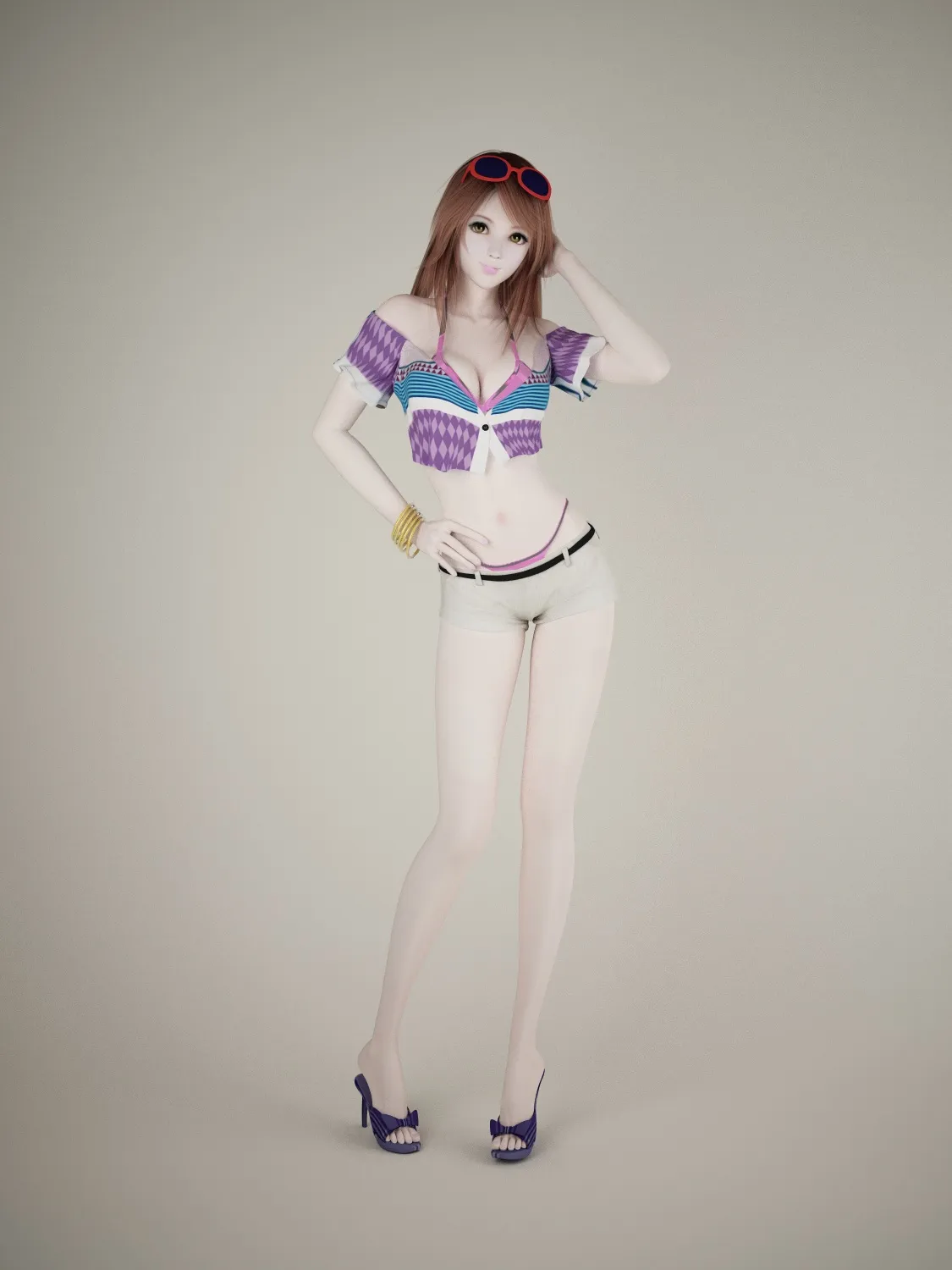 女の子 3Dモデル .c4d .max .obj .3ds .fbx .stl .blend 