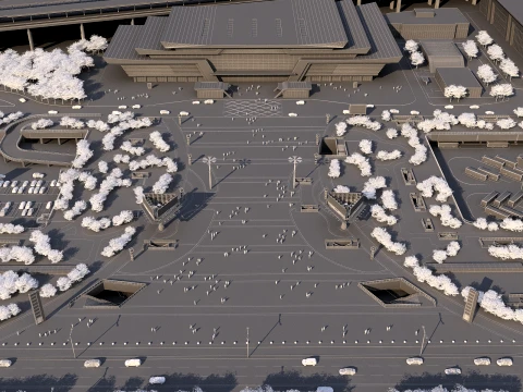 駅 3Dモデル