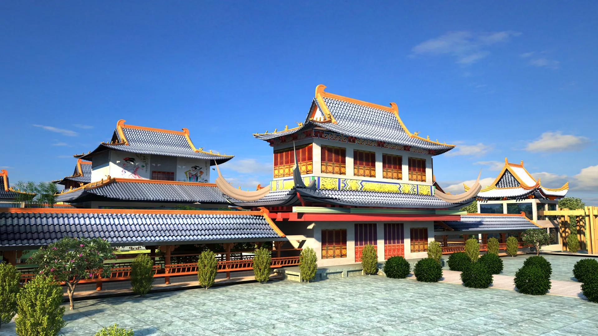 古代建築 3Dモデル .c4d .max .obj .3ds .fbx .stl .blend 