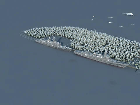 島 3Dモデル