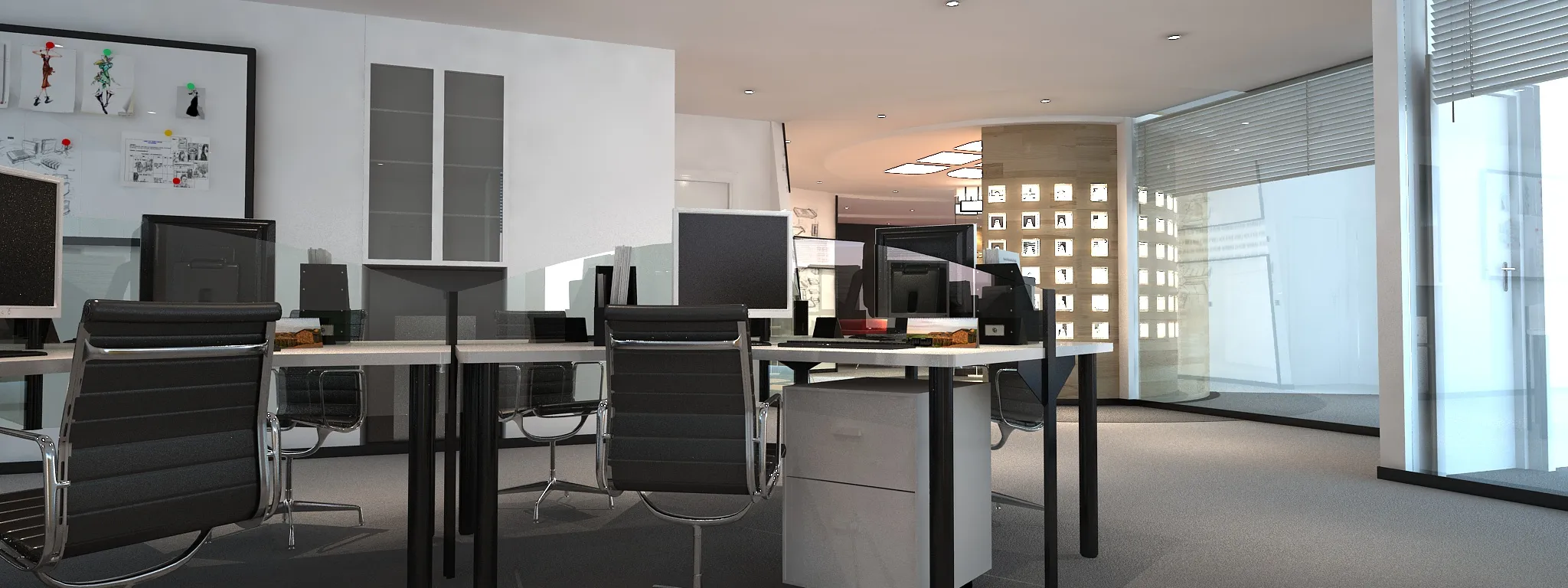 オフィスビル 3Dモデル .c4d .max .obj .3ds .fbx .stl .blend 