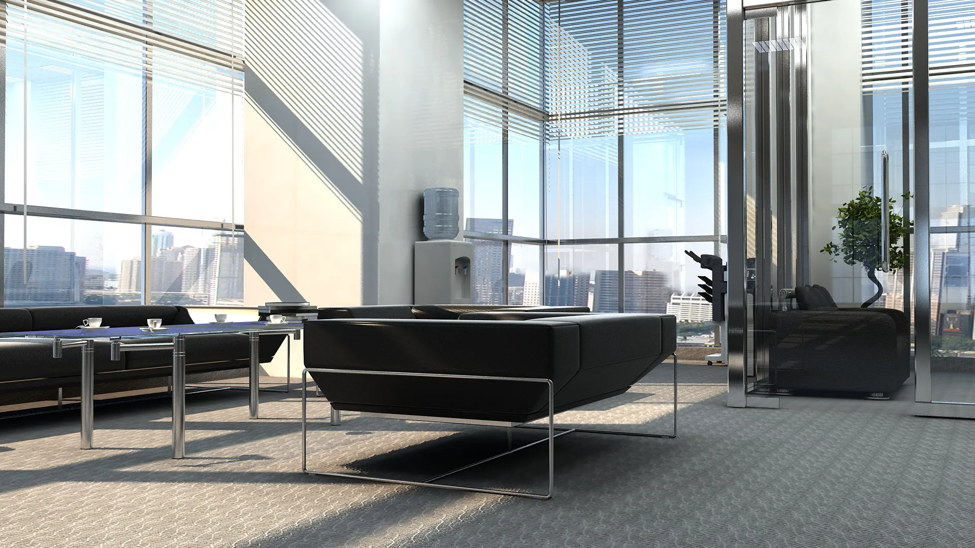 オフィスビル 3Dモデル .c4d .max .obj .3ds .fbx .stl .blend 
