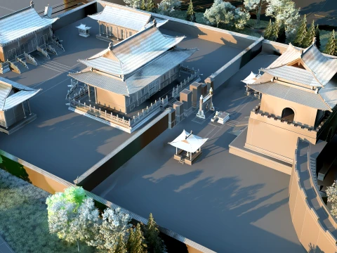 寺 3Dモデル