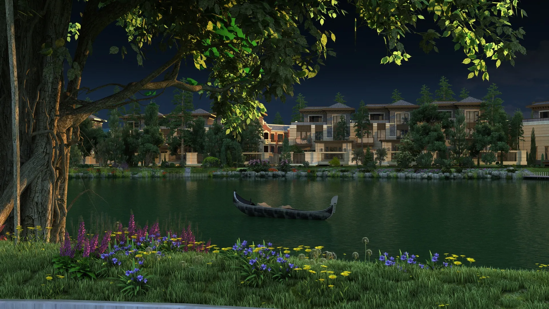 Village 3D Model .c4d .max .obj .3ds .fbx .stl .blend 