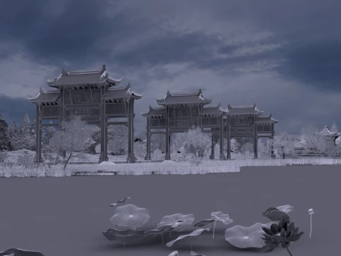 記念アーチ 3Dモデル