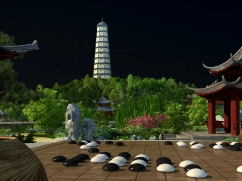 White Pagoda 3D Model