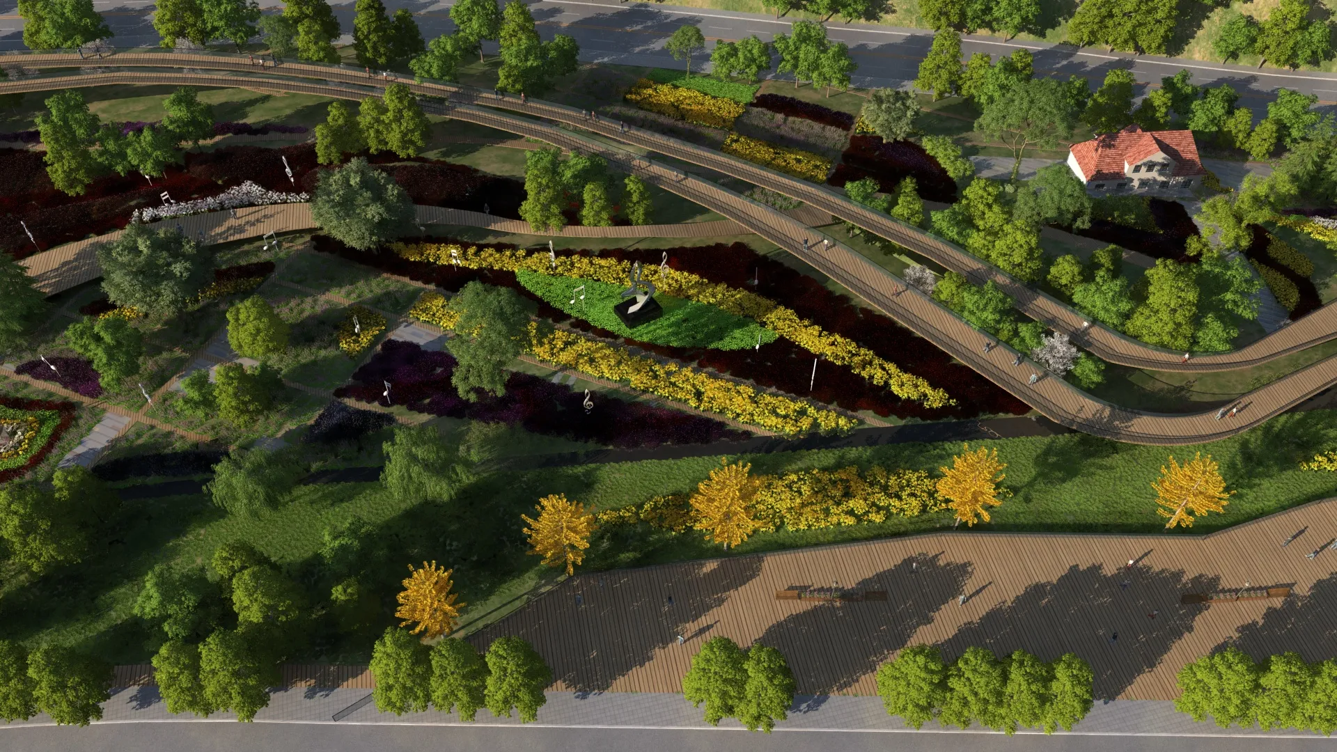 Park 3D Model .c4d .max .obj .3ds .fbx .stl .blend