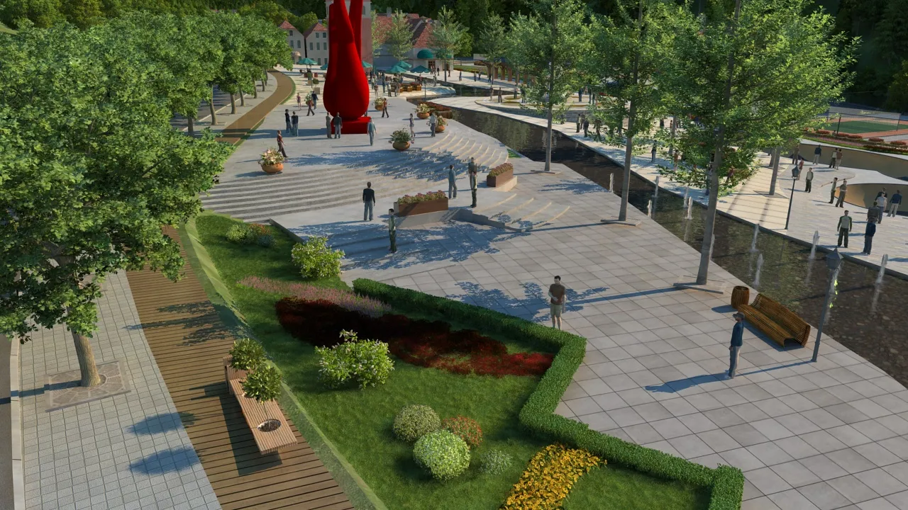 Park 3D Model .c4d .max .obj .3ds .fbx .stl .blend 
